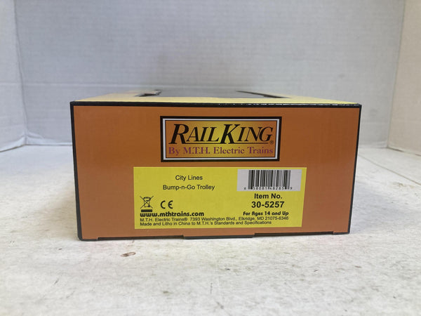 MTH RailKing 30-5257 City Lines Bump-n-Go Trolley O Gauge Brand New NIB