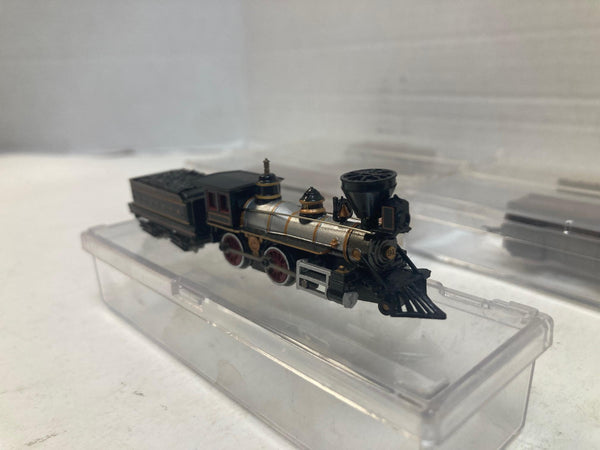 N Scale Civil War Era 6-Piece Train Set – 4-4-0 Bachmann Locomotive, Micro-Trains Cars – Clip-In Couplers