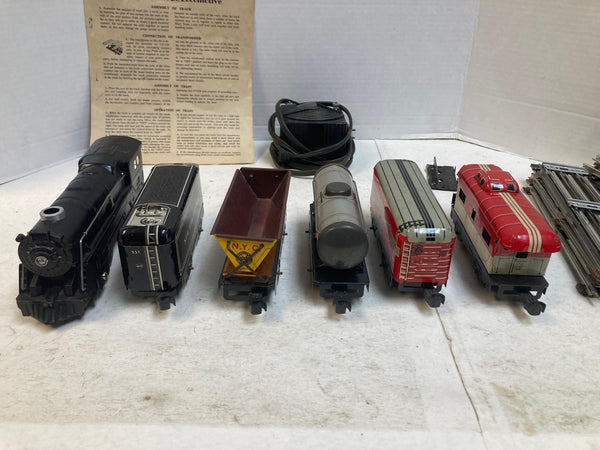 Vintage Marx NYC Steam Freight Set | w/ Original Manual & Box Bottom | EXCELLENT