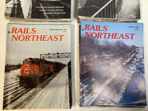 Rails Northeast Magazine Lot of 37 Issues – 1980–1983 – Railfan / Railroad History Magazines (2 Complete Years)