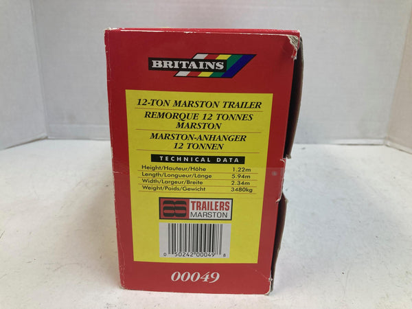Britains 12-Ton Marston Trailer 1:32 Scale Farm Implement #00049 NIB – Box Wear