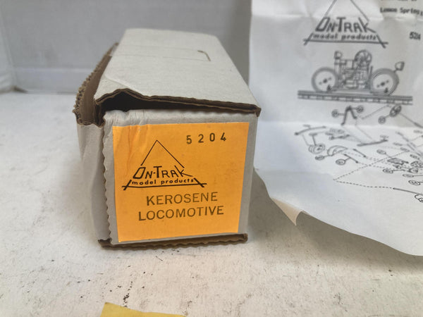 On-Trak Model Products 5204 O Scale Kerosene Locomotive Craftsman Kit - Unbuilt