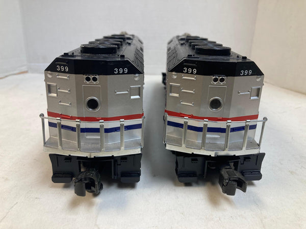 MTH RailKing Amtrak F40PH Powered & Dummy Set #399 - BCR Installed - O Gauge