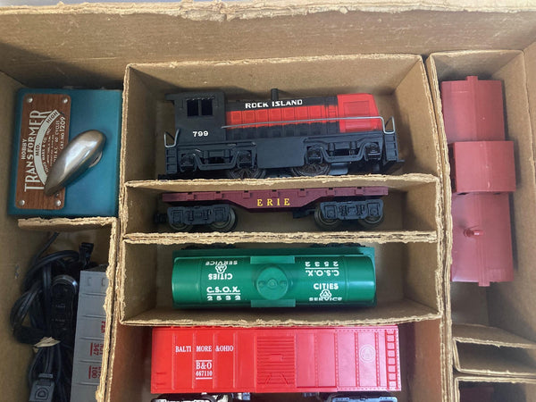 Rare Vintage Marx Allstate 09637 SEARS DOUBLE SET | 1666 Steam & RI Switcher