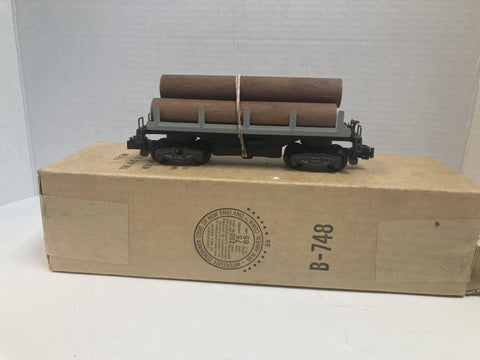 American Flyer Log Car w/vintage box