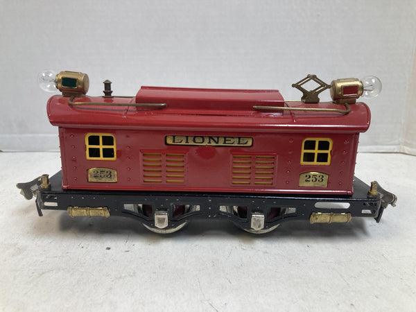 Prewar Lionel Lines 253 O Gauge Electric Locomotive (Red)