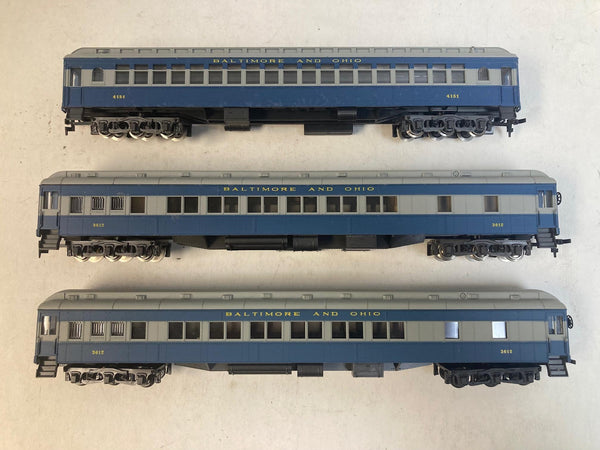 AHM HO B&O 3-Car Passenger Lot - (2) #3612 Coaches & Pullman Sleeper - Rivarossi