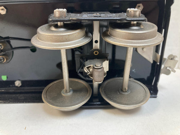 MTH Tinplate Traditions No. 520 Searchlight Car – Black/Green Nickel Trim – Pre-Owned "1 light doesn't work" - No Box