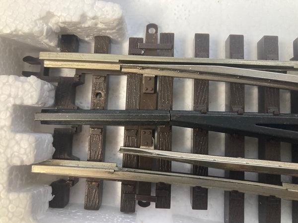 Atlas O 6071 O-54 RH Switch - FOR REPAIR - Middle Rail Disconnected + Caboose Industries Throw