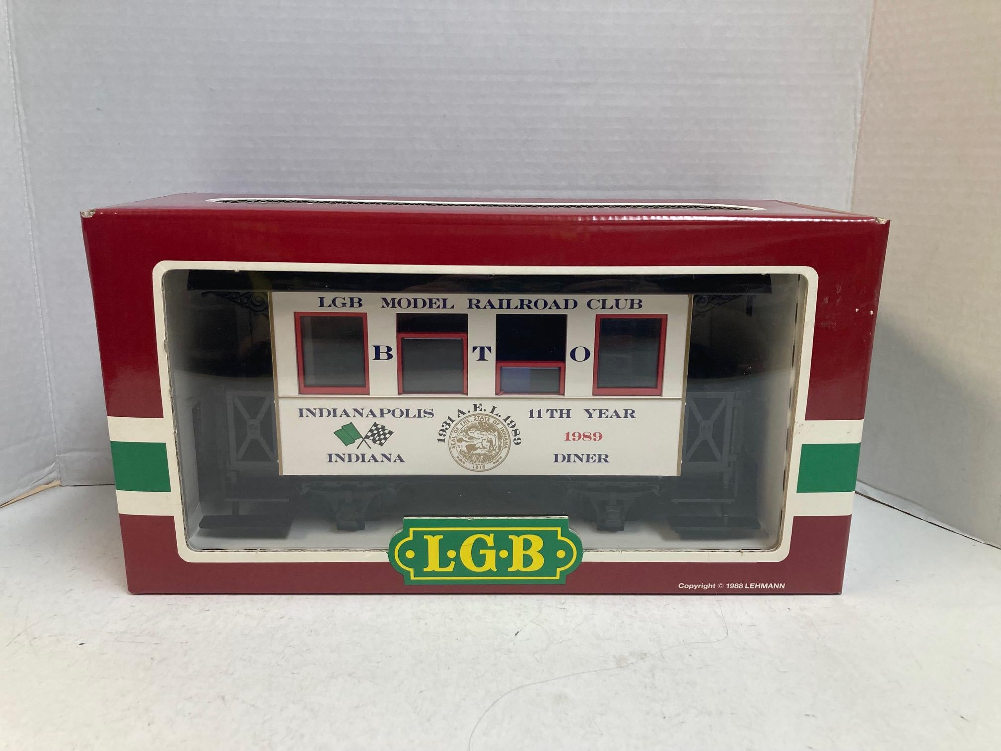 LGB 3007CC Model Railroader Club Car – Indianapolis Edition – LNIB – G Scale – Limited Edition
