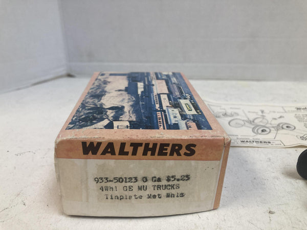 Walthers 933-50123 O Gauge 4 Wheel GE MU Trucks Kit Metal Wheels - Unbuilt