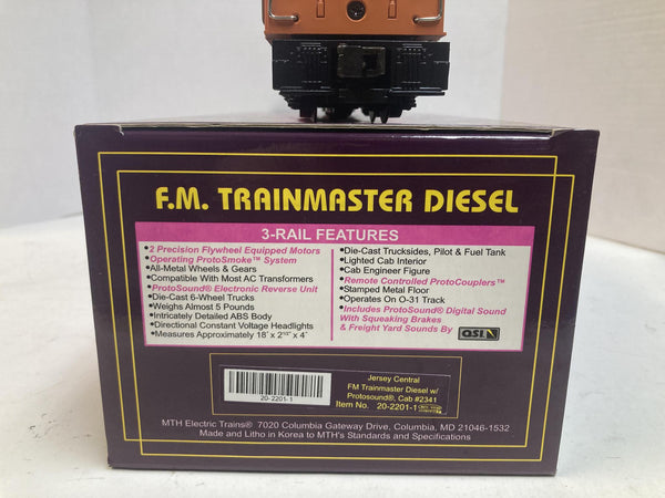 MTH FM Trainmaster Jersey Central #2401 (20-2201-1) – New in Box