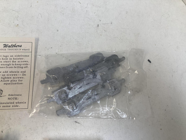 Walthers 933-50123 O Gauge 4 Wheel GE MU Trucks Kit Metal Wheels - Unbuilt