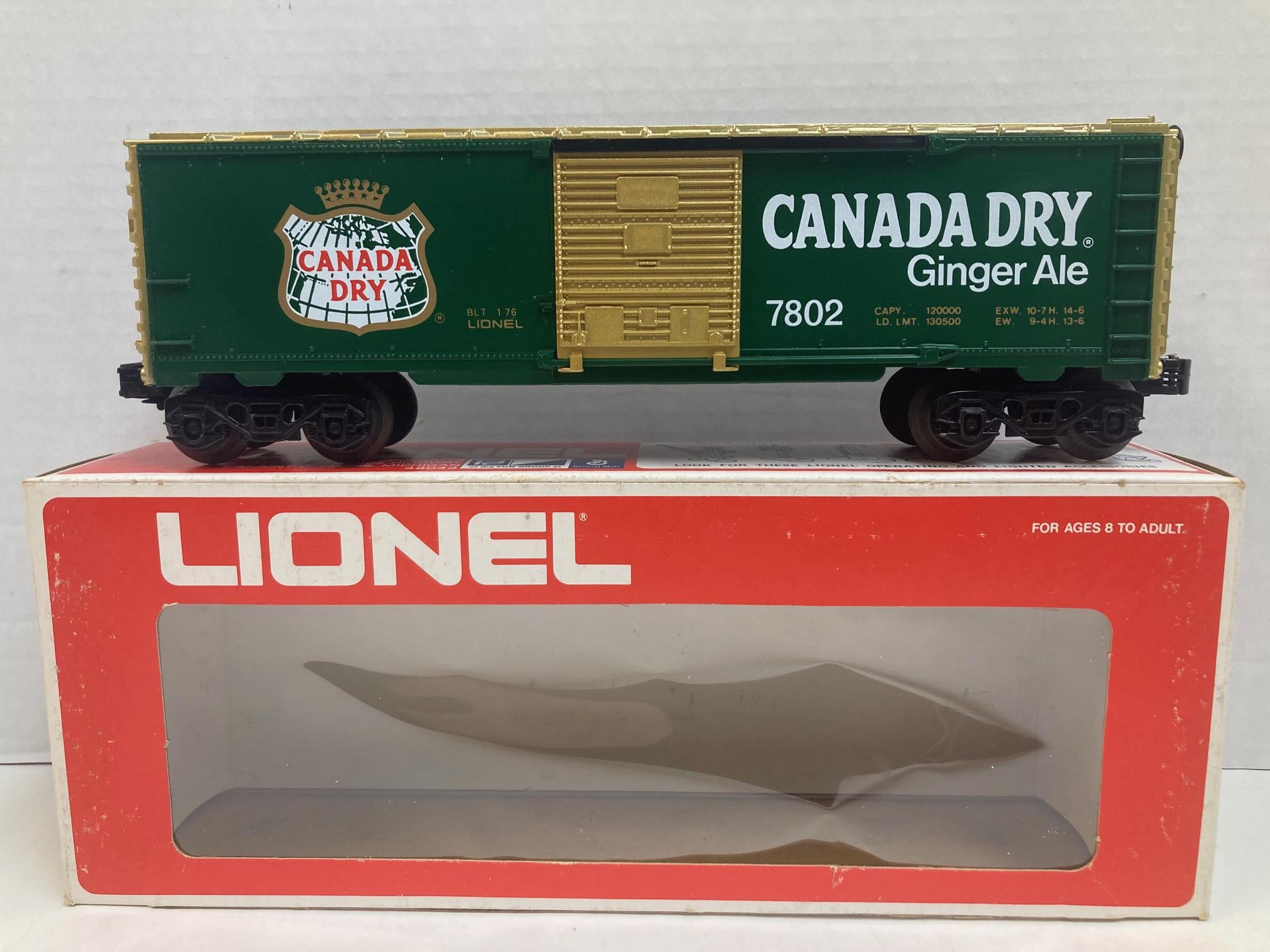 Lionel Canada Dry Box Car 6-7802 – Pre Owned Excellent Condition