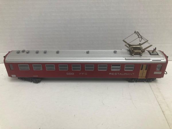 Marklin HO Scale 4 lot: 3 Passenger Cars, 1 Dining Car (RESTAURANT) SBB FFS German (4024,4027,4049,4068)