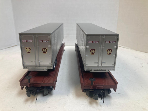 MTH Premier Pennsylvania PRR Flatcars w/ TrucTrain Trailers (2) 470591 470597