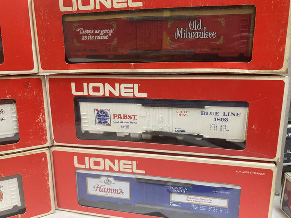 Lionel O Gauge Beer Car Collection - Budweiser Miller Pabst Schlitz + Vat Car