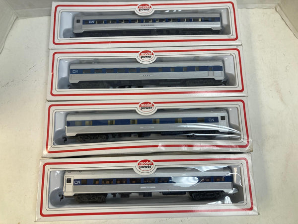 Model Power HO Canadian National 4-Car Budd Set - CN / VIA Rail Era - Interiors
