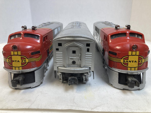Vintage Lionel 2353 Santa Fe F3 ABA Diesel Locomotive Set – Plastic Vents, Runs Great!