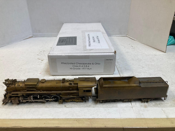 HO Brass PFM United C&O 2-8-4 K-4 Kanawha – 1977 Hi-Grade Run – Tested Runs Great