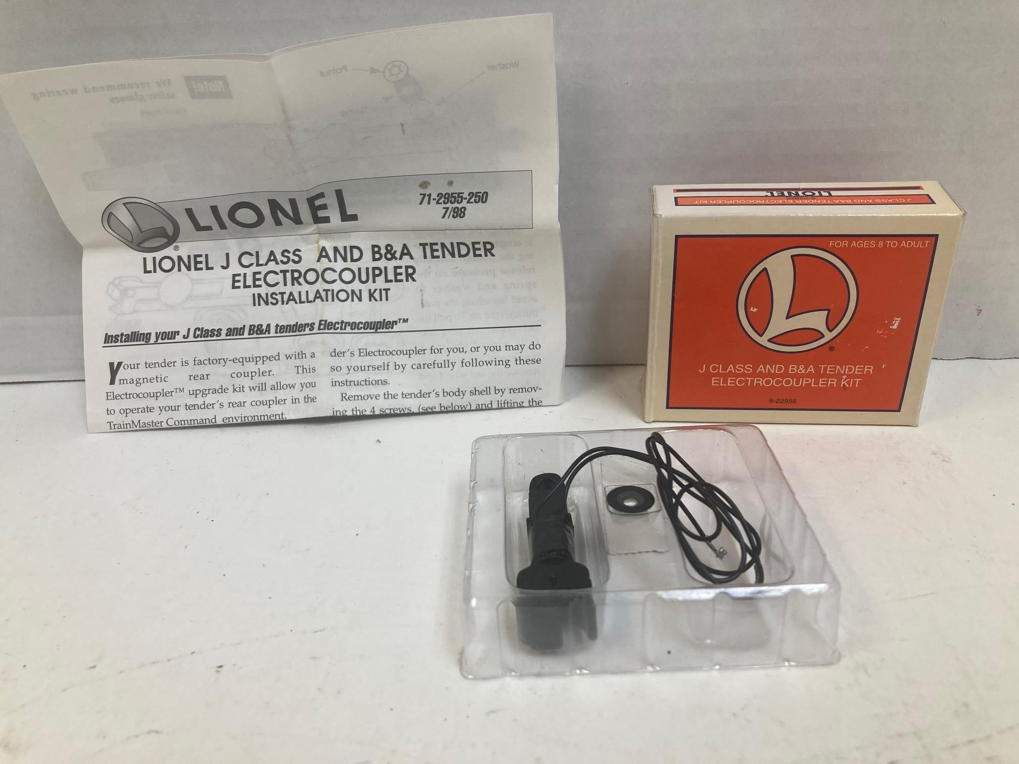 Lionel 6-22955 Electrocoupler Kit – J-Class & B&A Tender (NOS)