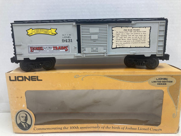 Lionel Joshua Lionel Cowen Boxcar "The Pre-War Years" 6-9431 w/Box Pre-Owned