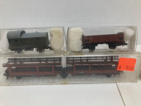 Piko Atlas N Scale Bundle (7 Count) Foreign Wagons European/Japanese