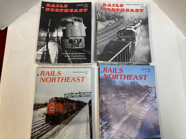 Rails Northeast Magazine Lot of 37 Issues – 1980–1983 – Railfan / Railroad History Magazines (2 Complete Years)