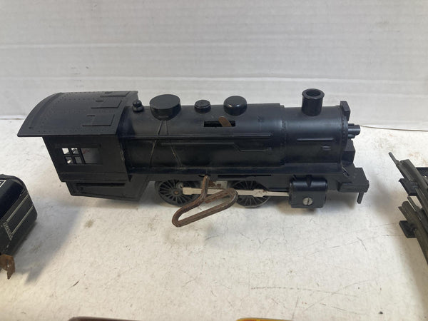 Vintage Marx O Gauge Wind-Up Steam Loco Lot W/ Key Track Union Pacific Seaboard