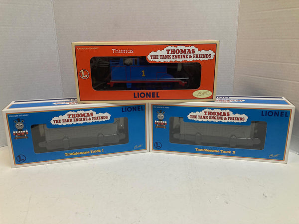 Lionel Thomas the Tank Engine w/ Troublesome Trucks 1 & 2 – O Gauge (6-18719, 6-29486, 6-29487) w/ Boxes