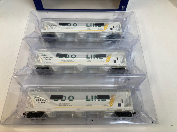 Athearn Genesis HO SOO Line ACF 4600 Covered Hopper Lot – ATHG15439 – 74012, 74084, 73999