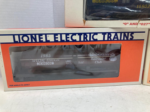Lionel Railroader Club Lot of 4 Cars (1985–1993) Tank, Hopper, Tool & Boxcar – LRRC Special Edition w/ Boxes