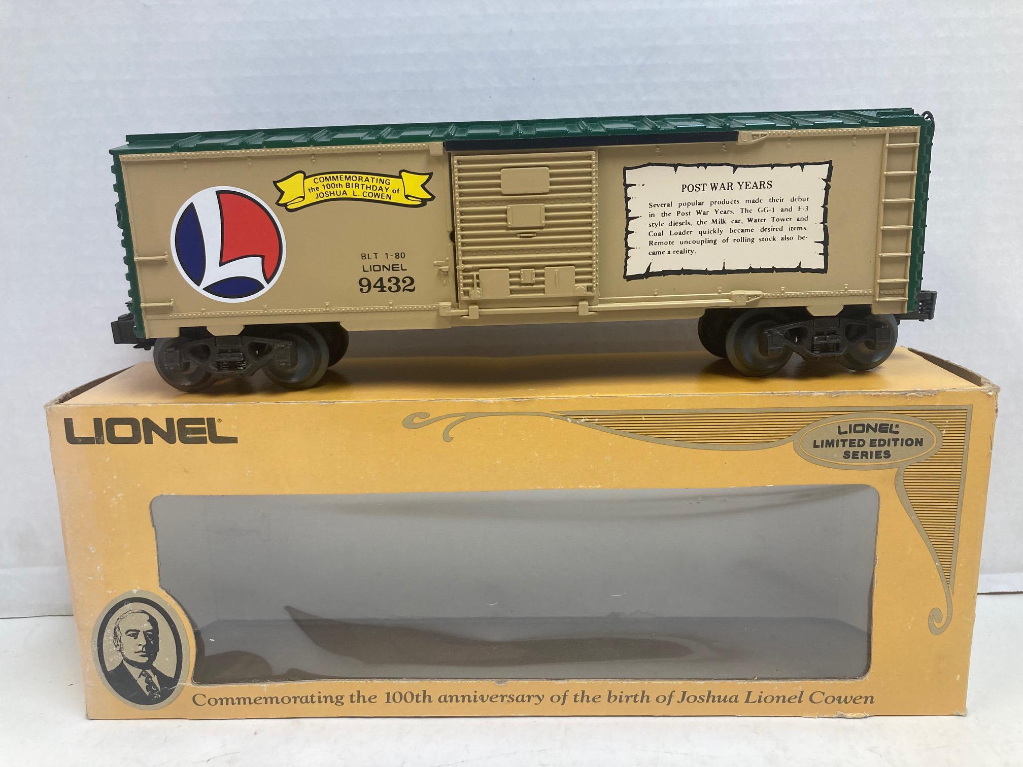Lionel Joshua Lionel Cowen Boxcar "The Post-War Years" 6-9432 w/Box Pre-Owned