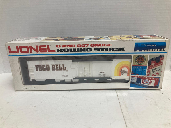 Lionel 6-7514 Taco Bell Reefer Boxcar O Gauge - Great Condition - Appears Unused