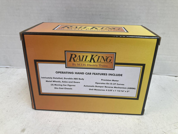 MTH RailKing O Gauge Halloween Witch & Frankenstein Operating Handcar 30-5241