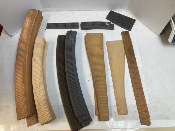 Vintage Tru-Scale HO Scale Wood Roadbed & Hand Laid Track Lot - 45+ Pcs