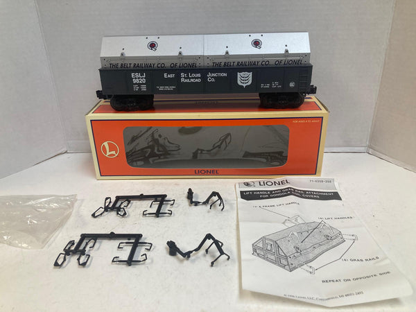 Lionel 6-26913 E. St. Louis Gondola w/ Coil Covers – O Gauge – Pre-Owned Very Good