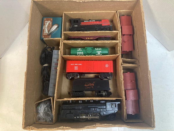 Rare Vintage Marx Allstate 09637 SEARS DOUBLE SET | 1666 Steam & RI Switcher