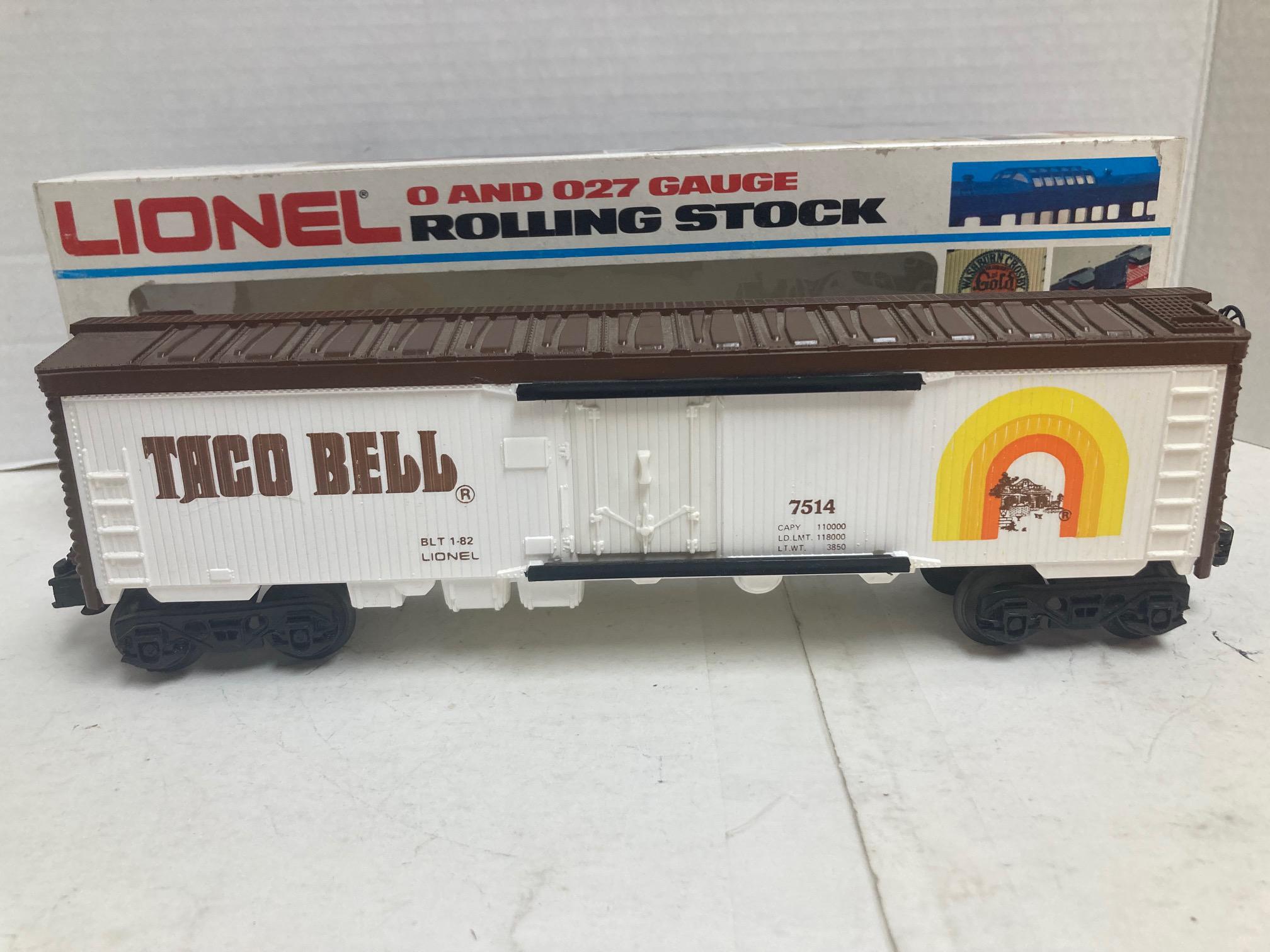 Lionel 6-7514 Taco Bell Reefer Boxcar O Gauge - Great Condition - Appears Unused