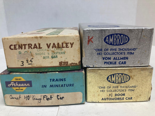 Ambroid, Central Valley, Comet HO Wood Kits Lot of 4