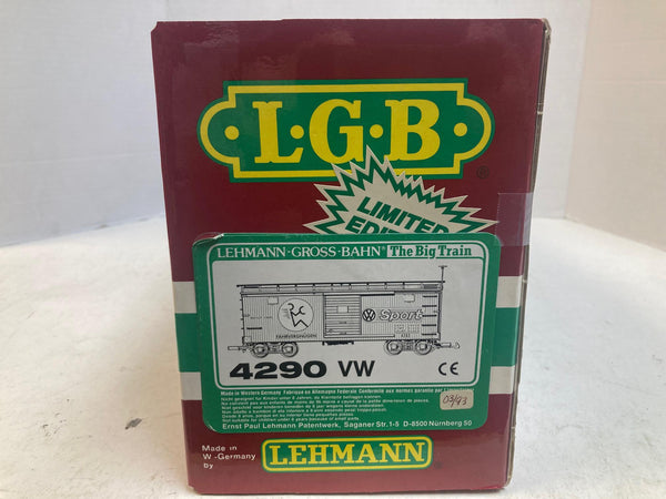 LGB 4290 VW Sport Boxcar – G-Scale, LNIB – VW Themed