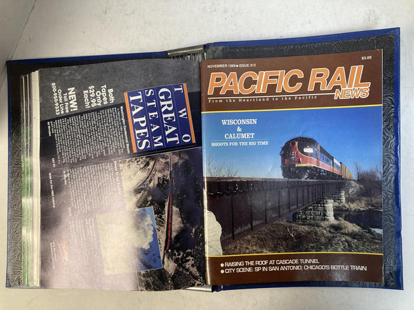Pacific Rail News Magazine Complete 1989 Year Set in Custom Binder (12 Issues)