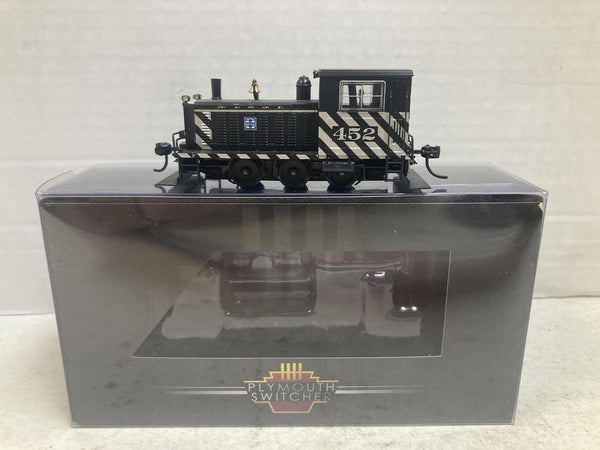 BLI 6555 HO Santa Fe Plymouth Switcher #452 Zebra Stripes Dual Mode DC DCC Boxed
