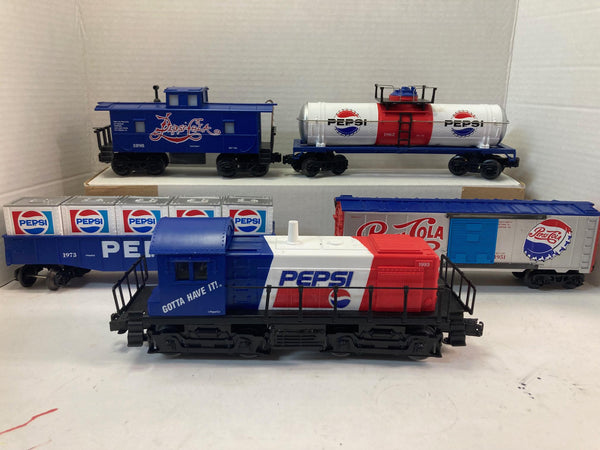 K-Line O Gauge Pepsi Alco Switcher w/ Cars and Caboose Set  (#1993, 1951, 1973, 1962,1898)