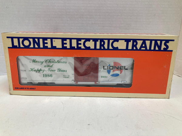 Lionel Christmas Car 1986 6-9491 – Vintage Holiday O Gauge Freight Car - NOS