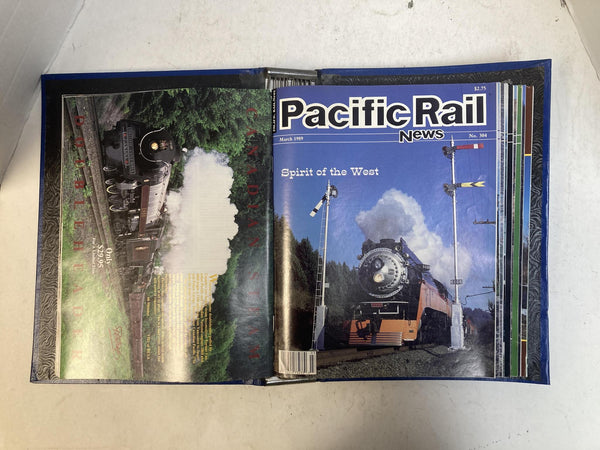 Pacific Rail News Magazine Complete 1989 Year Set in Custom Binder (12 Issues)