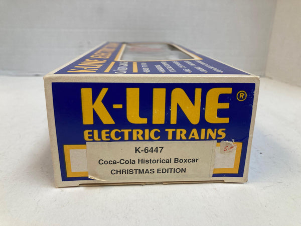 K-Line Coca-Cola Historical Christmas Boxcar K-6447 – O Gauge – Pre-Owned Good Condition