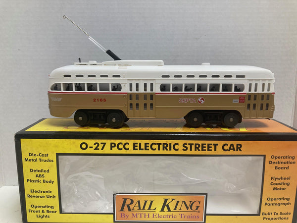 MTH Rail King Philadelphia "Septa" PCC Electric Street Car O Gauge No. 2165 (RK-2503)