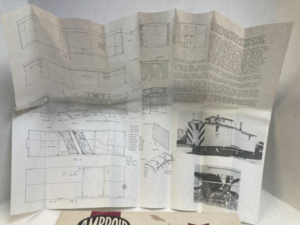 Ambroid Heritage Line O-19 LHR Lehigh & Hudson River Flanger Caboose Kit O Scale