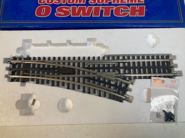 Atlas O 6071 O-54 RH Switch - FOR REPAIR - Middle Rail Disconnected + Caboose Industries Throw
